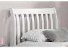 3ft Single White, wood curved sleigh style bed frame bedstead 2